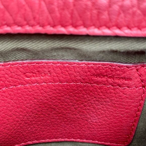 Auth Chloe Mini Marcie Tulip Red Crossbody Saddle Bag Preloved Excellent - Picture 8 of 16